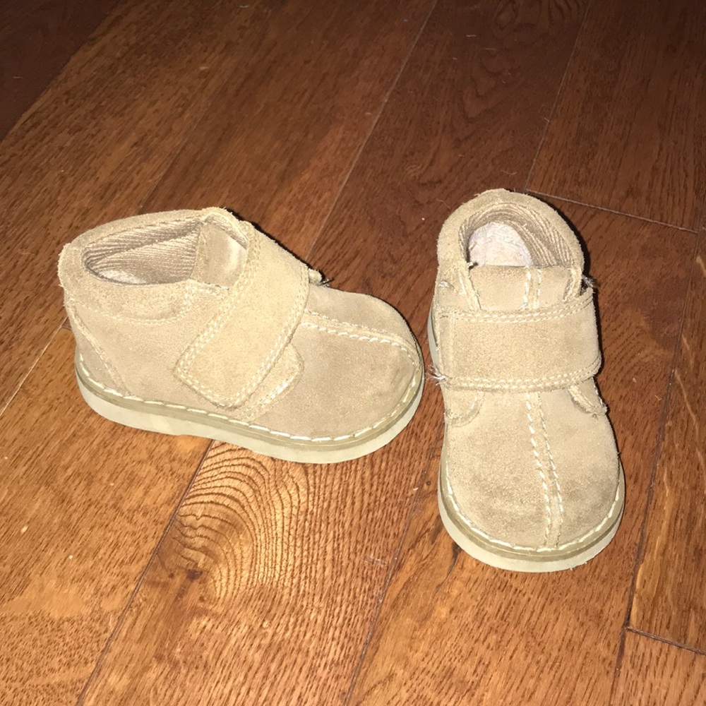 Toddler Boy Tan Leather boot dress shoes